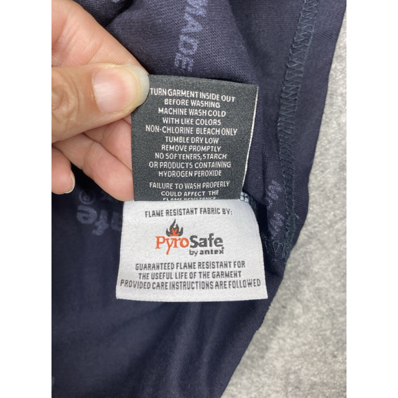 Cody James Shirt Mens Extra Large Navy Black FR Baseball Tee Workwear - Picture 10 of 16